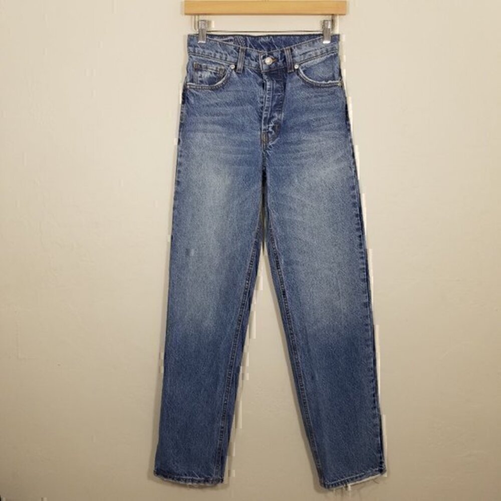 REVICE High Rise Button Fly Jeans Blue Size 23